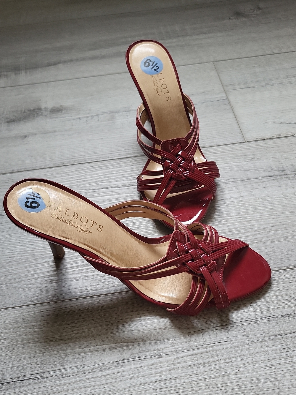 Talbots Dark Pink Strappy Heels